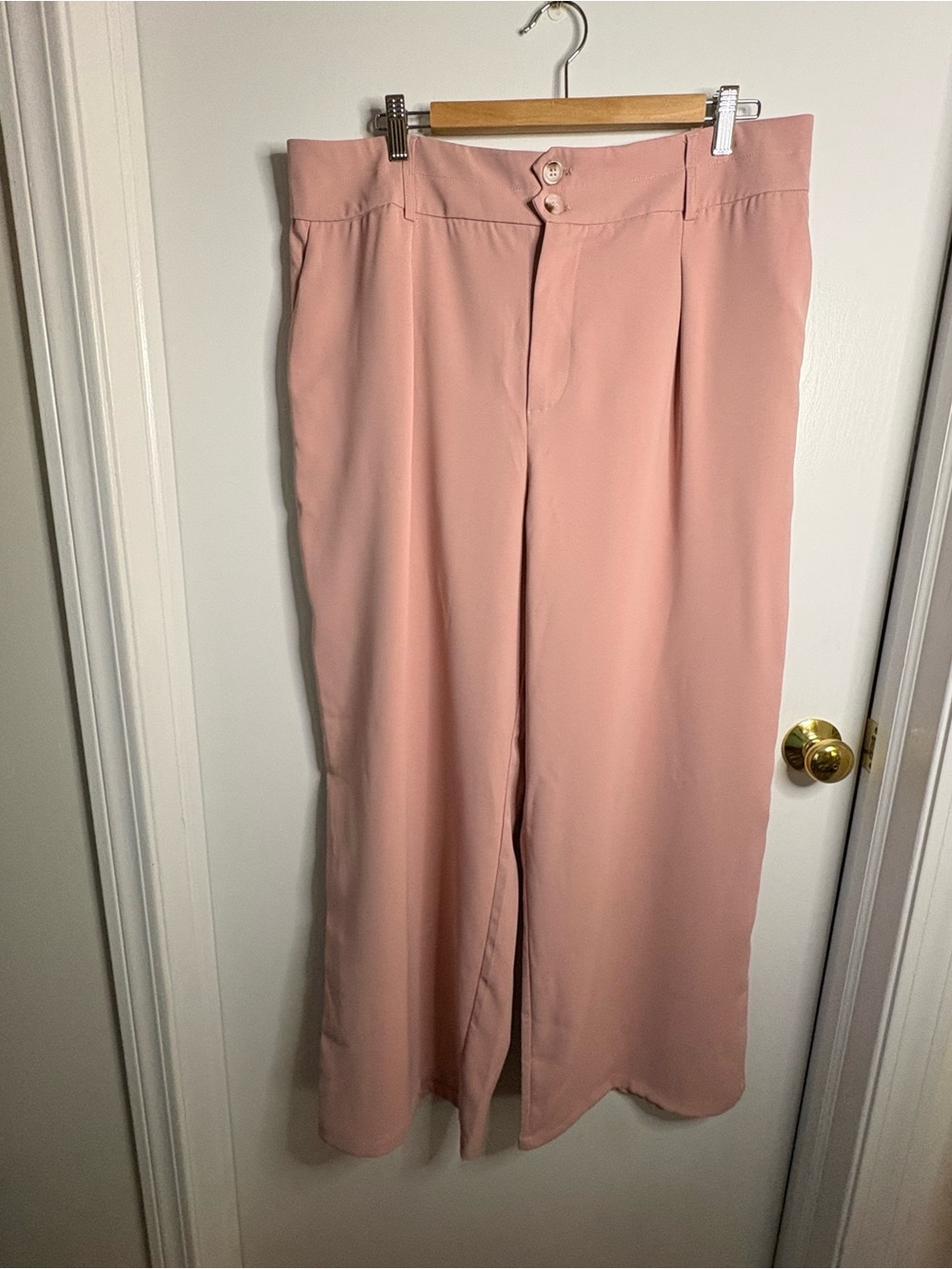 BTFBM NWT High-Rise Wide Leg Dress Pants in Blush Pink Office Night Out Church